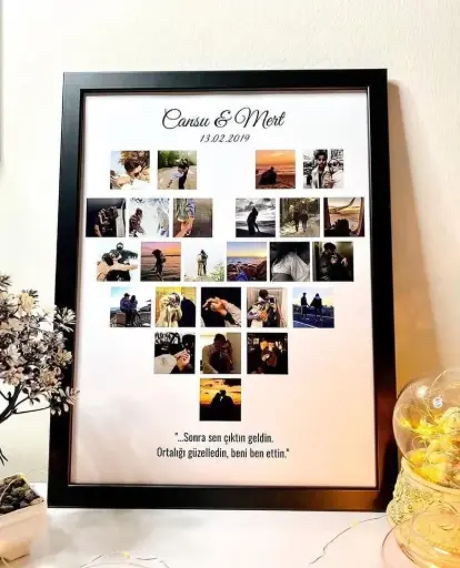 Love Story 25 Photo Grid Frame