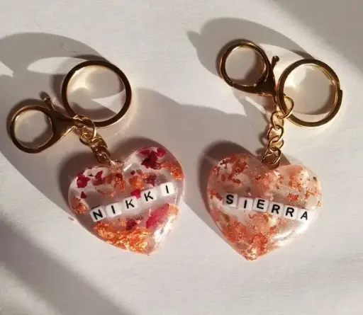 Forever Heart Name key chain